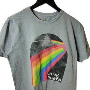 Pink Floyd Dark Side of the Moon T-Shirt Small Rainbow Prism Graphic Tee